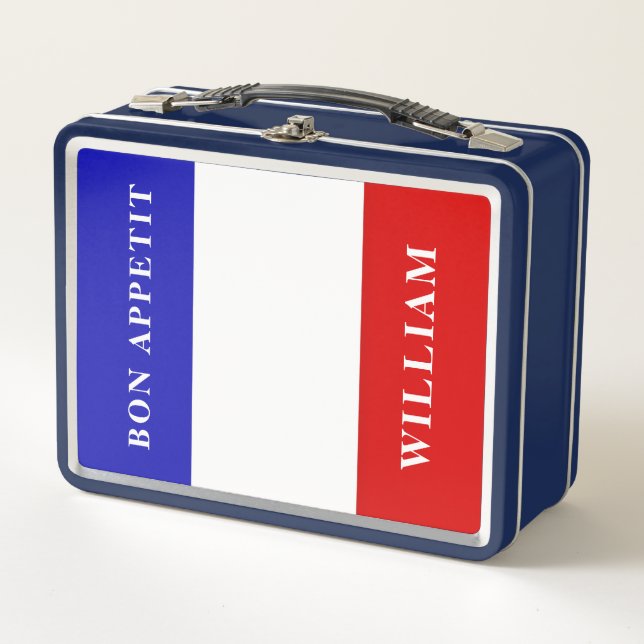 Lunch Box BON APPÉTIT Français - France Drapeau Personnalisé (Devant)
