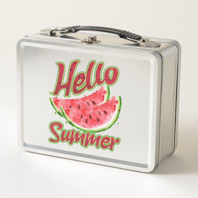 Lunch Box Bonjour été | Aquarelle (Devant)