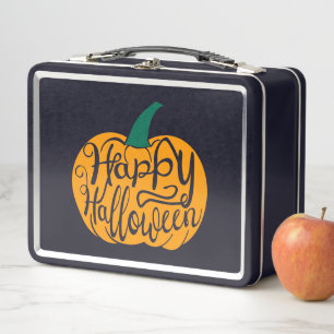 Lunch Box Bonne lettre Halloween sur citrouille sculpté