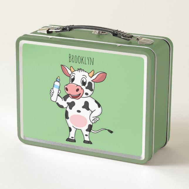 Lunch Box Bonne vache avec dessin animé de biberon  (Dos)