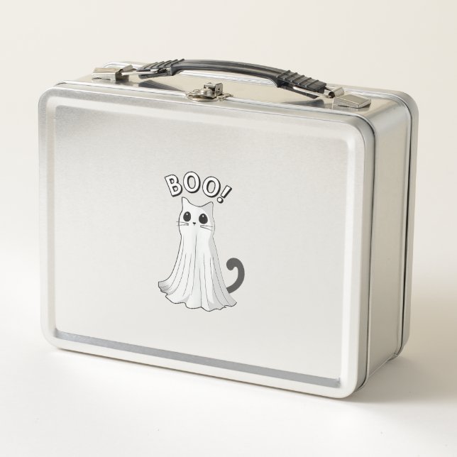 Lunch Box Boo Kitty Cute Ghost Chat Halloween Éffrayant Kitt (Devant)