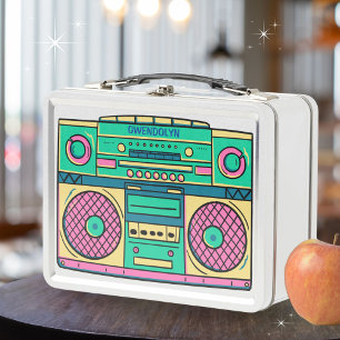 Lunch Box Boombox de dessin rétroactif personnalisé