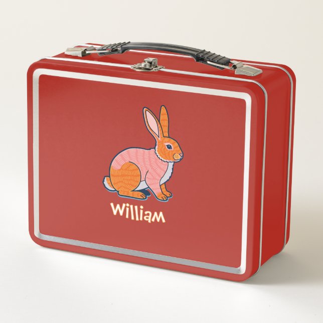 Lunch Box Born to hop Rabbit Illustration  (Devant)