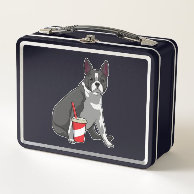Lunch Box Boston Terrier avec boisson (Devant)