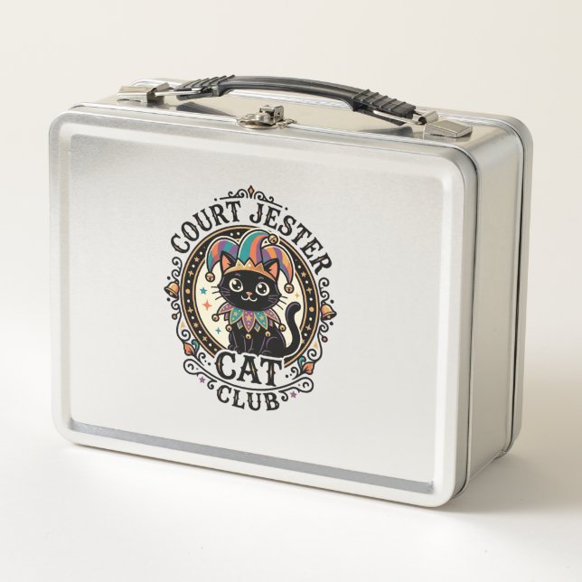 Lunch Box Bouffon de cour Chat Design amusant pour amateur d (Devant)