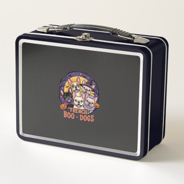 Lunch Box Bouledogue français Halloween Boo Dogs Vector (Devant)