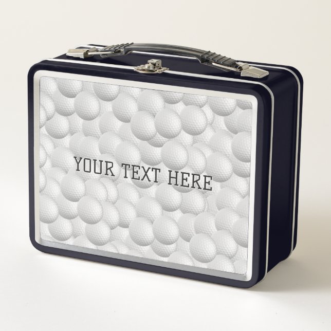 Lunch Box Boules de golf de texte personnalisé (Devant)
