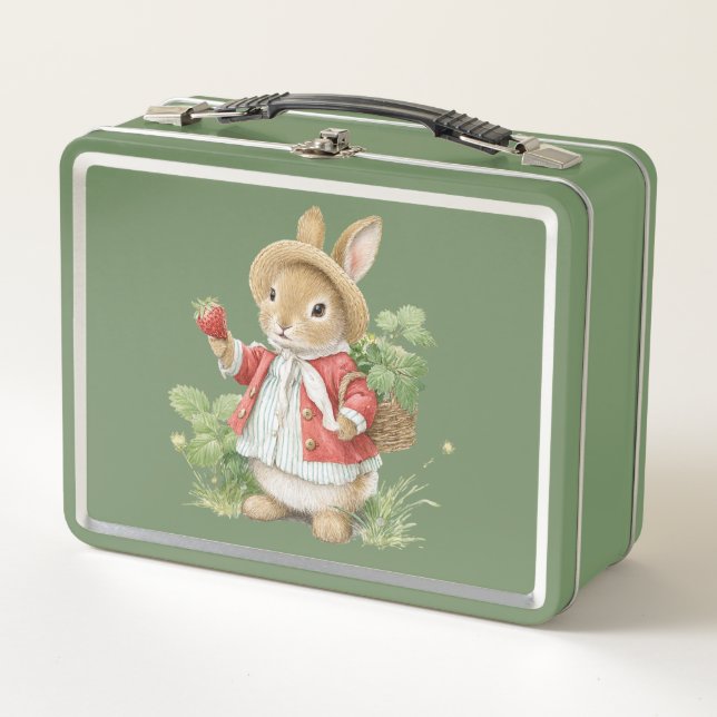 Lunch Box Boulet d'aquarelle mignonne aux fraises (Devant)