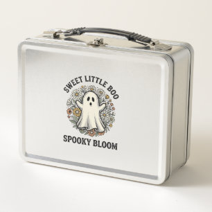 Lunch Box Bouquet de fantôme floral vintage mignon Boo Hallo