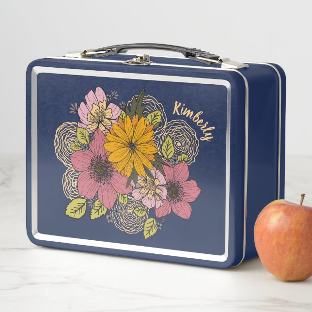 Lunch Box Bouquet floral personnalisé (En situation)