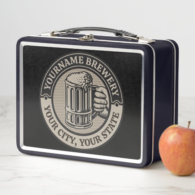 Lunch Box Brasserie Nom personnalisé Brasserie Big Mug (En situation)