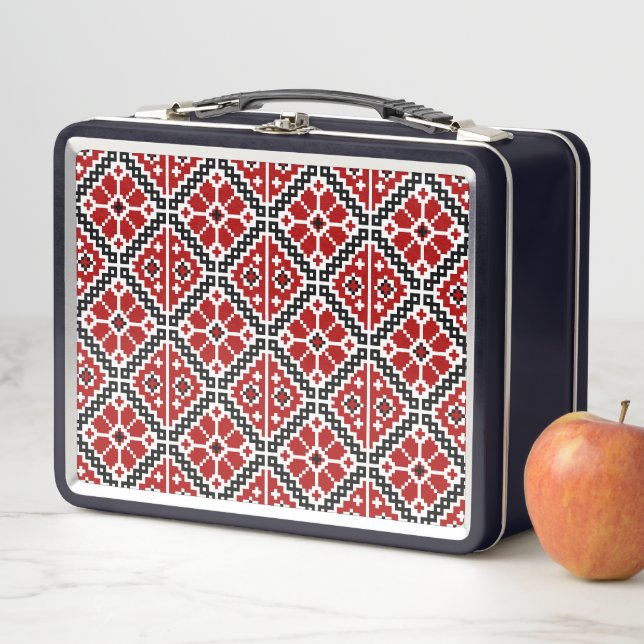 Lunch Box Broderie Ethnique Slave, Traditionnelle Balkanique (En situation)