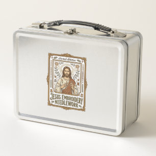 Lunch Box Broderie Jésus Travail à l'aiguille Jésus Broderie