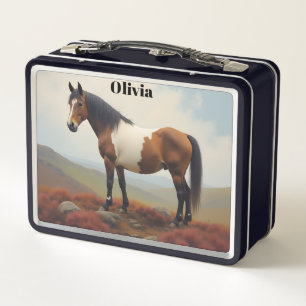 Lunch Box Brown et blanche Shetland Pony Girl's