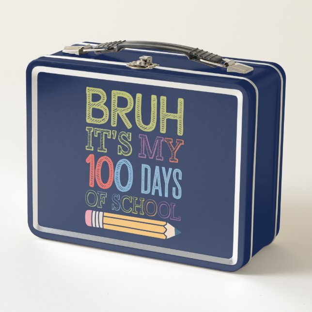 Lunch Box Bruh C'Est Mon 100 Jours D'École Drôle 100E Jour (Devant)