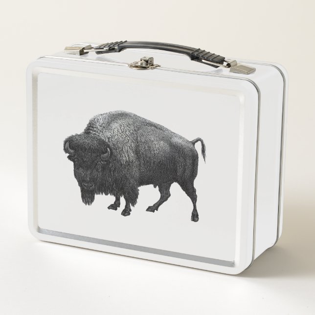 Lunch Box Buffalo classique de devise et chef indien (Devant)