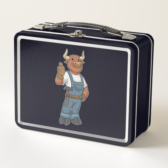 Lunch Box Bull comme Handyman avec Hammer (Devant)