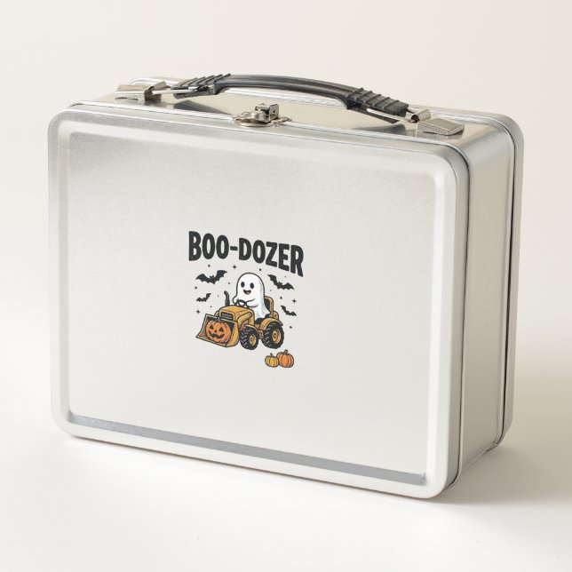 Lunch Box Bulldozer fantôme de Halloween Boo-Dozer Design_1 (Devant)