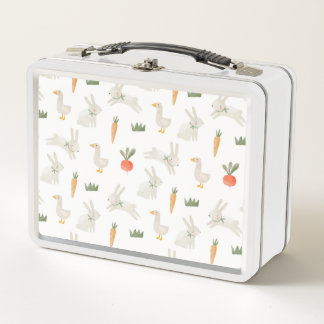 Lunch Box Bunnies & Canards sur le Motif de ferme