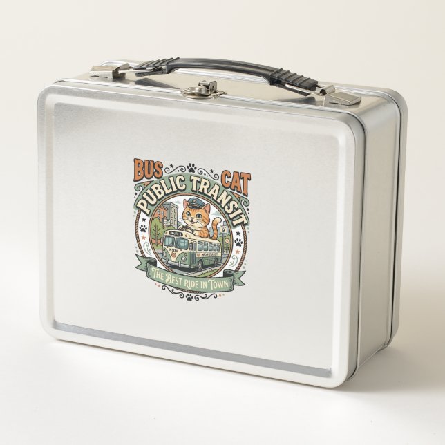 Lunch Box Bus Transport en commun Chat Bus Transport en comm (Devant)