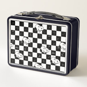 Lunch Box cacahuètes Drapeau À damiers Snoopy