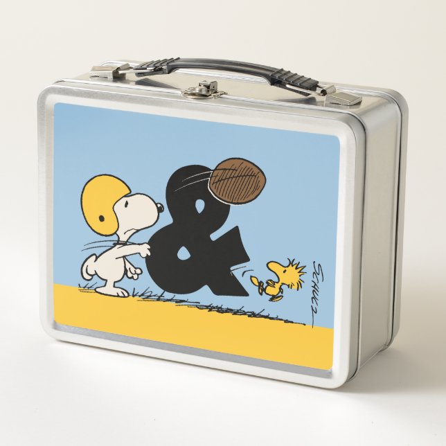 Lunch Box cacahuètes | Football Snoopy & Woodstock (Devant)
