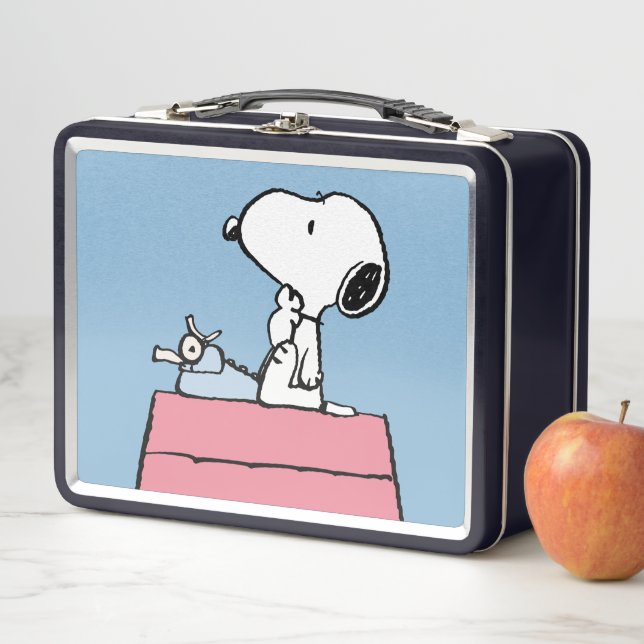 Lunch Box cacahuètes | Snoopy à la machine à écrire (En situation)