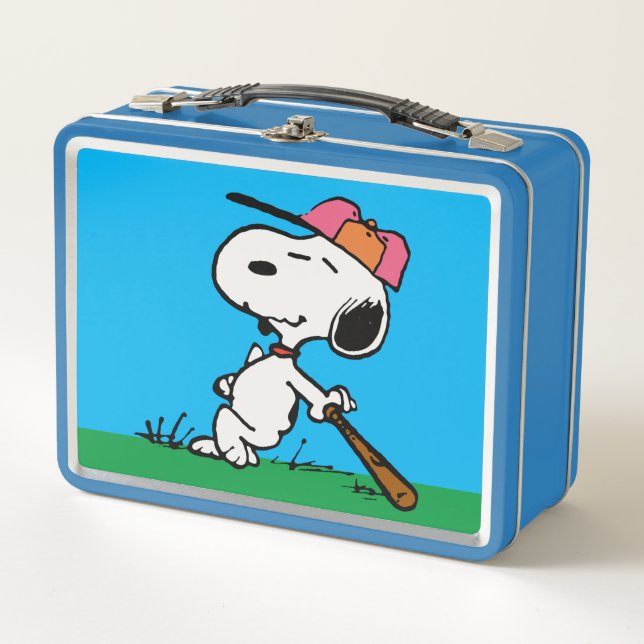 Lunch Box cacahuètes | Snoopy at Bat (Devant)