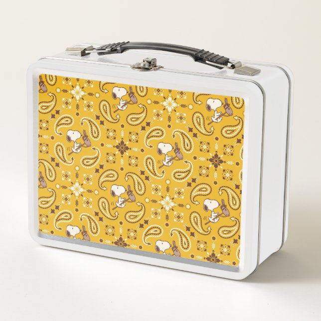 Lunch Box cacahuètes | Snoopy Bandana Cowboy (Devant)