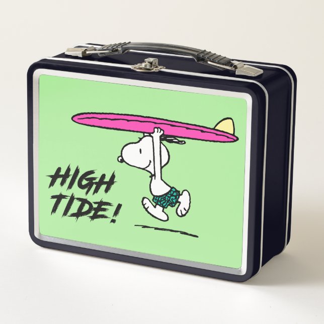Lunch Box cacahuètes | Snoopy Courir sur le Surf (Devant)