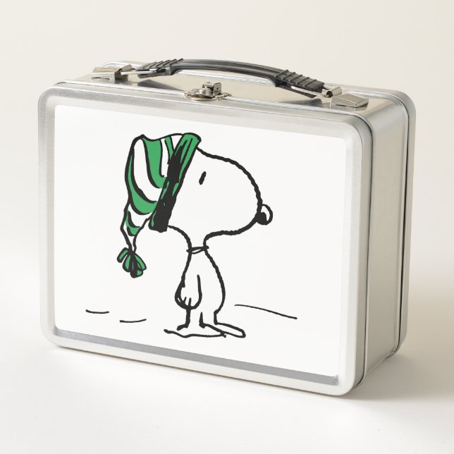 Lunch Box cacahuètes | Snoopy Green Casquette de neige (Devant)