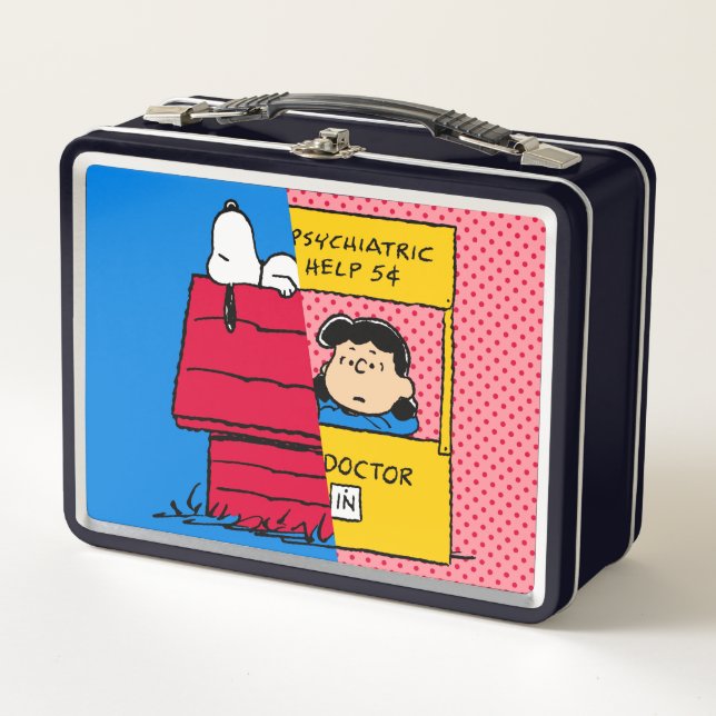 Lunch Box cacahuètes | Snoopy & Lucy Half & Half (Devant)