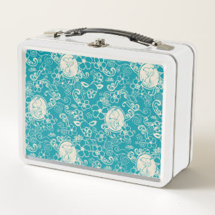 Lunch Box cacahuètes   Snoopy Turquoise Tropical Beach Motif