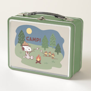 Lunch Box cacahuètes Snoopy & Woodstock au feu de camp