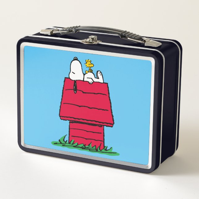 Lunch Box cacahuètes | Snoopy & Woodstock Doghouse (Devant)