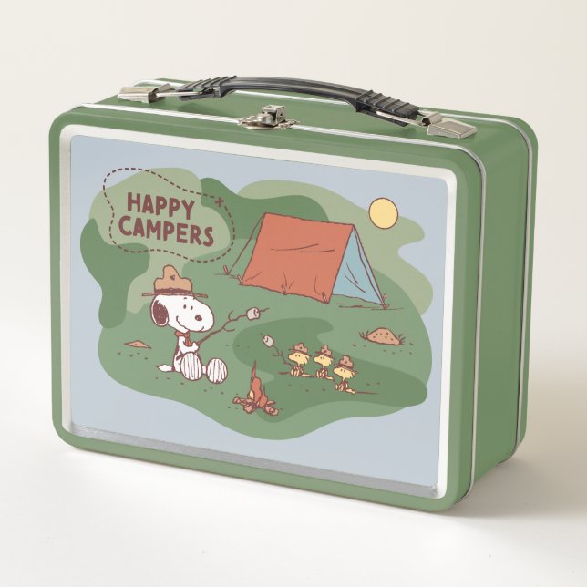 Lunch Box cacahuètes | Snoopy & Woodstock Happy Campers (Devant)