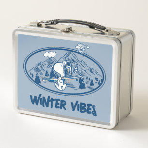 Lunch Box cacahuètes Snoopy & Woodstock Skiing