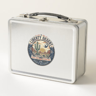 Lunch Box Cactus du désert patriotique de la liberté U