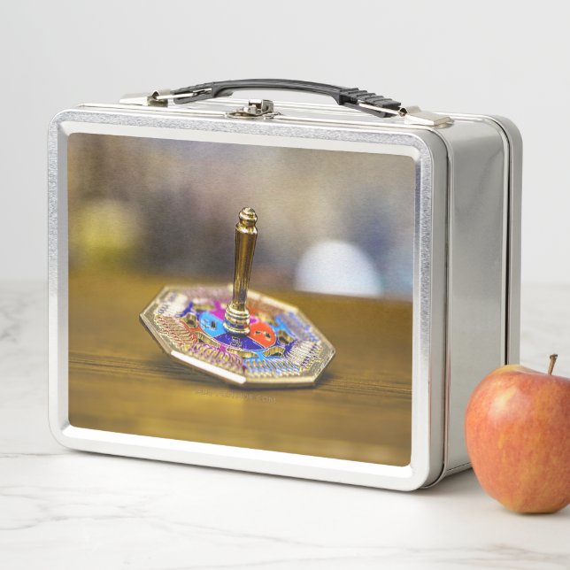 Lunch Box Cadeau de dreidel de Hanukkah SlipperyJoe à base o (En situation)