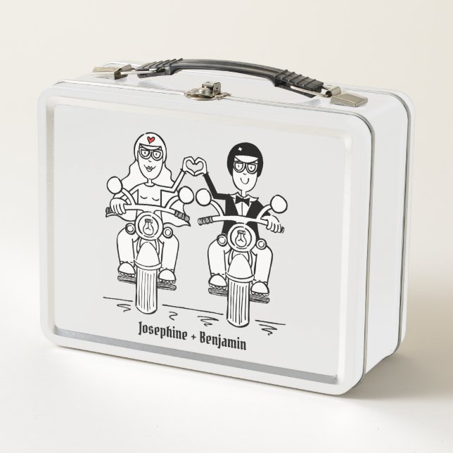 Lunch Box Cadeau Mariage moto Biker (Devant)