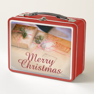 Lunch Box Cadeaux de fête comme motif de Noël