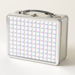 Lunch Box Cadres de Motif blanc symétrique À damiers dégradé
