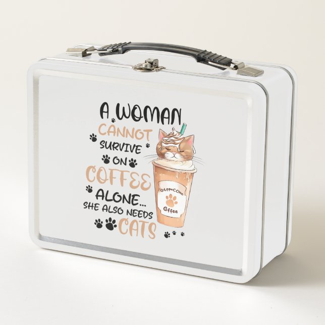 Lunch Box Café & Chats - Cute Kawaii Art (Devant)