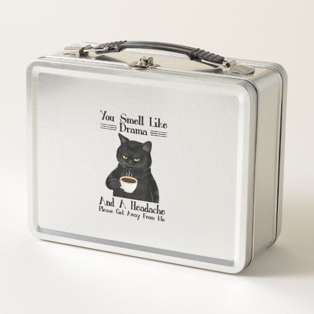 Lunch Box Café En Chat Noir Vous Sentez Comme Un Drame Et Un (Devant)