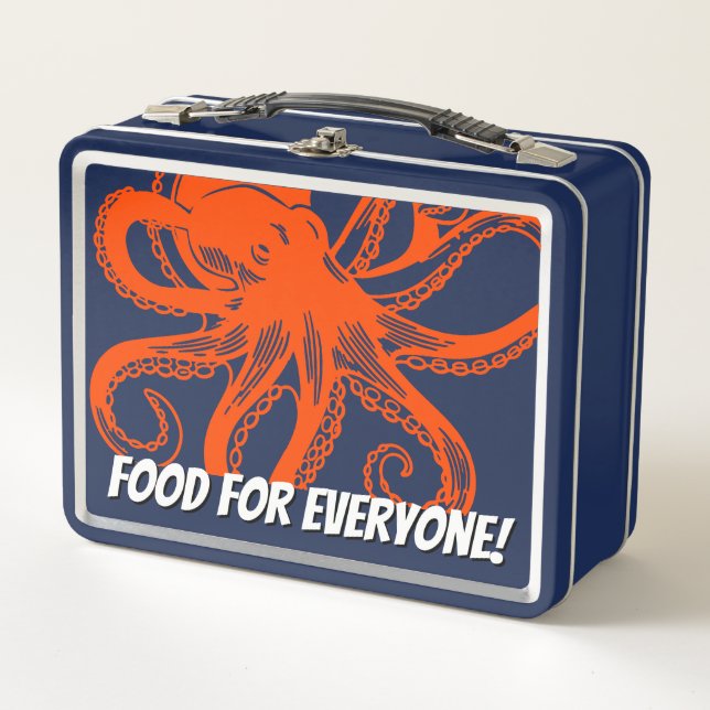 Lunch Box Calin poulpe orange  (Devant)
