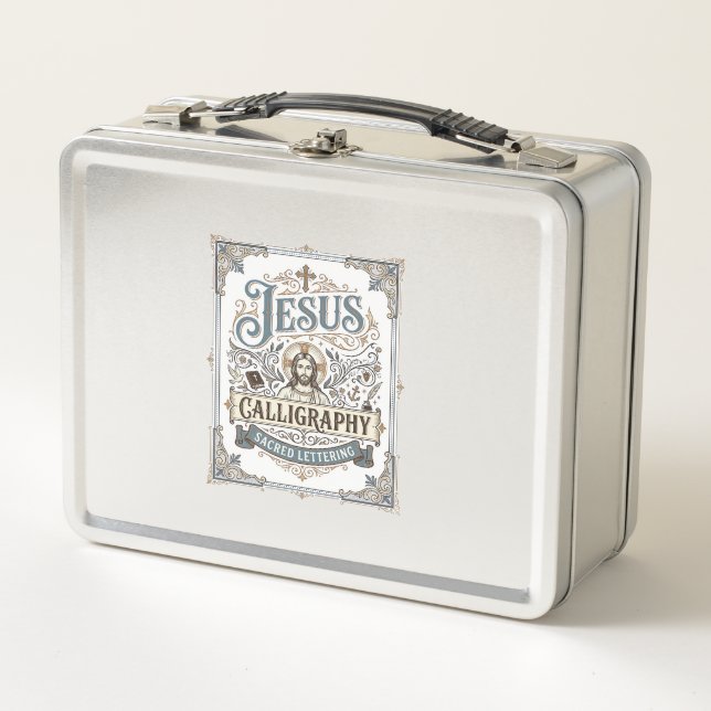 Lunch Box Calligraphie de Jésus Lettrage sacré Calligraphie  (Devant)