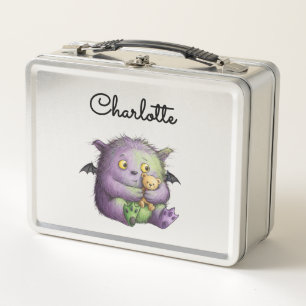 Lunch Box Camarade Monstre Mignon Violet Vert et Doux