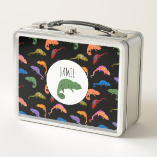 Lunch Box Caméléons Reptile Coloré Lézards Enfants Nom