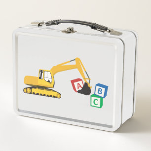 Lunch Box Camion de construction d'excavateur ABC