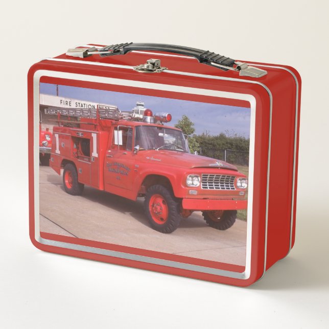 Lunch Box Camion-feu vintage (Devant)